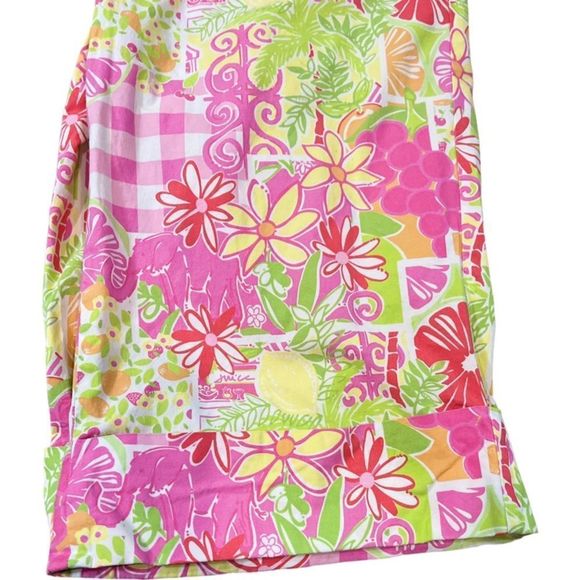 Lilly Pulitzer Palm Beach Juice Stand vintage print Size 14 EUC Y2K Palm Royale - Picture 3 of 6